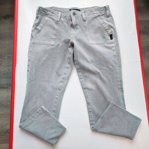 Silver Jeans utility cargo pants slim crop light grey men's size W30/L25